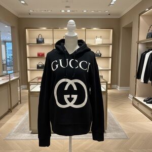 Gucci GG Interlocking Black Unisex Hoodie